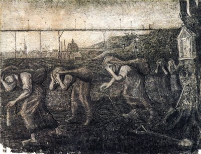Miners Women Carrying Sacks by Vincent van Gogh